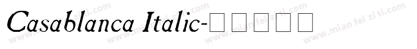 Casablanca Italic字体转换